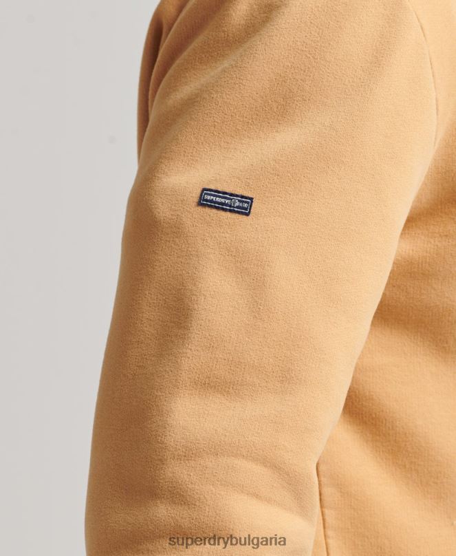 Superdry облекло N00H4994 жълто мъже суичър Cooper nostalgia crew