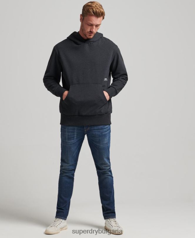 Superdry облекло N00H5008 черен мъже микро средна качулка