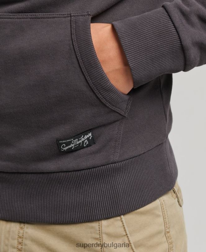 Superdry облекло N00H5028 кафяво мъже ретро hoodie в центъра на града