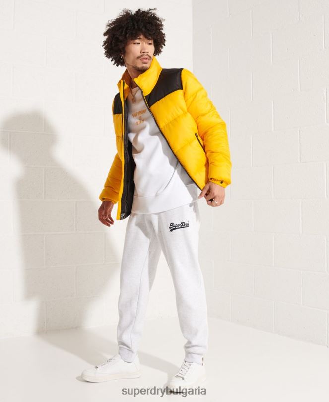 Superdry облекло N00H5036 бяло мъже независим суитшърт на екипажа