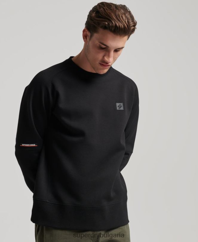 Superdry облекло N00H504 черен мъже суитшърт на технически екип