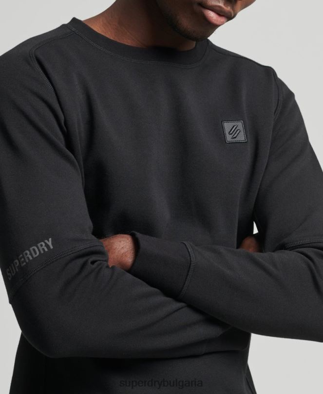 Superdry облекло N00H5043 черен мъже суитшърт на технически екип