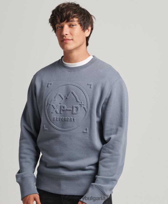 Superdry облекло N00H5044 лилаво мъже експедиционен свободен суичър за екипажа