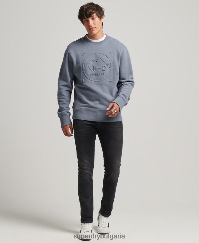 Superdry облекло N00H5044 лилаво мъже експедиционен свободен суичър за екипажа
