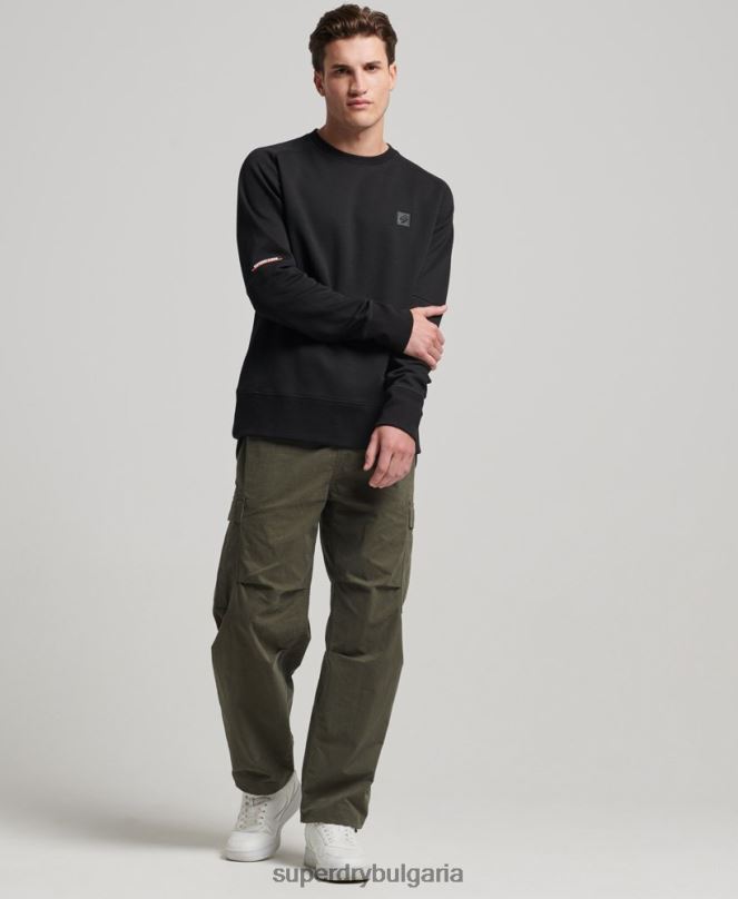Superdry облекло N00H504 черен мъже суитшърт на технически екип