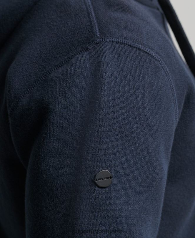 Superdry облекло N00H5050 военноморски флот мъже суичър с качулка от органичен памук