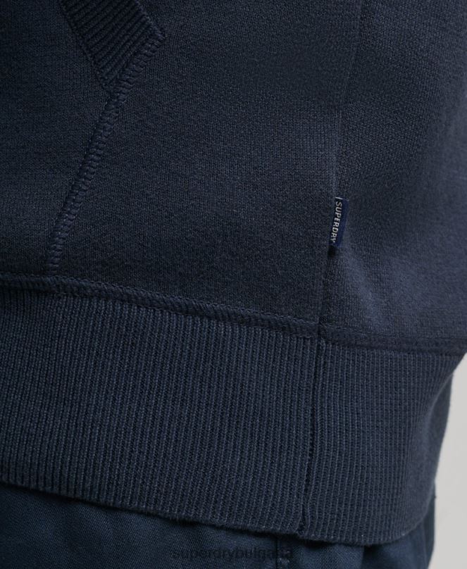 Superdry облекло N00H5050 военноморски флот мъже суичър с качулка от органичен памук
