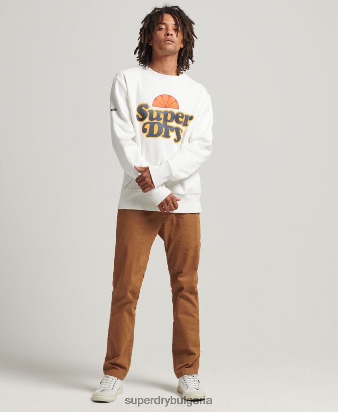 Superdry облекло N00H5051 сметана мъже суичър Cooper nostalgia crew