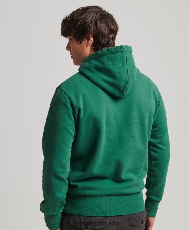Superdry облекло N00H5056 зелено мъже психологически рок качулка