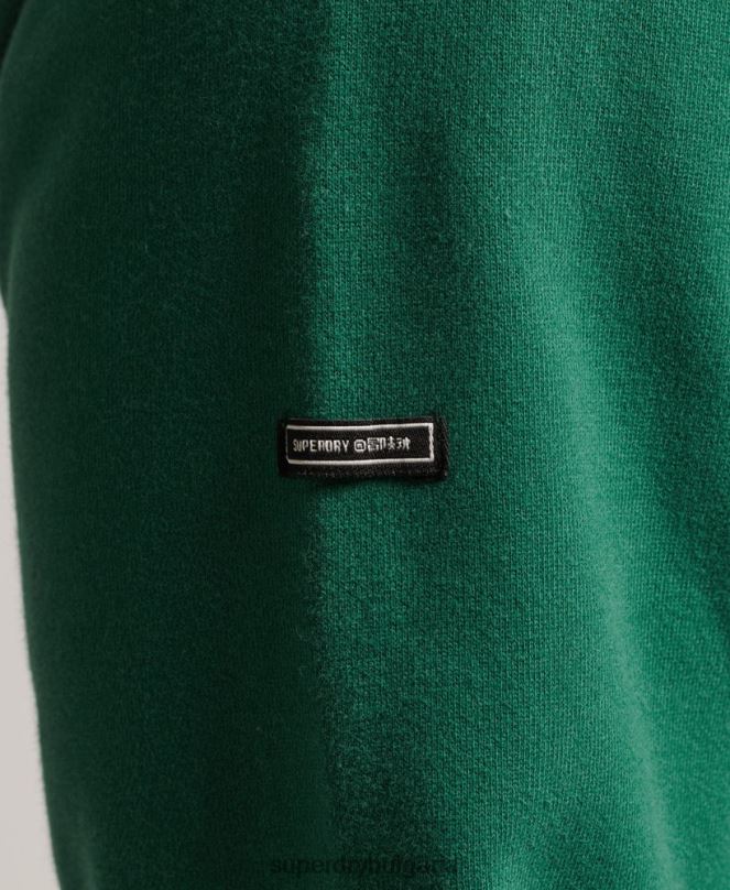 Superdry облекло N00H5056 зелено мъже психологически рок качулка