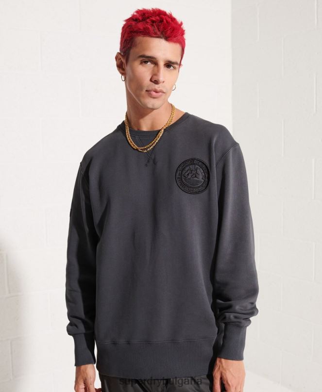 Superdry облекло N00H5057 черен мъже експедиционен графичен суичър на екипажа