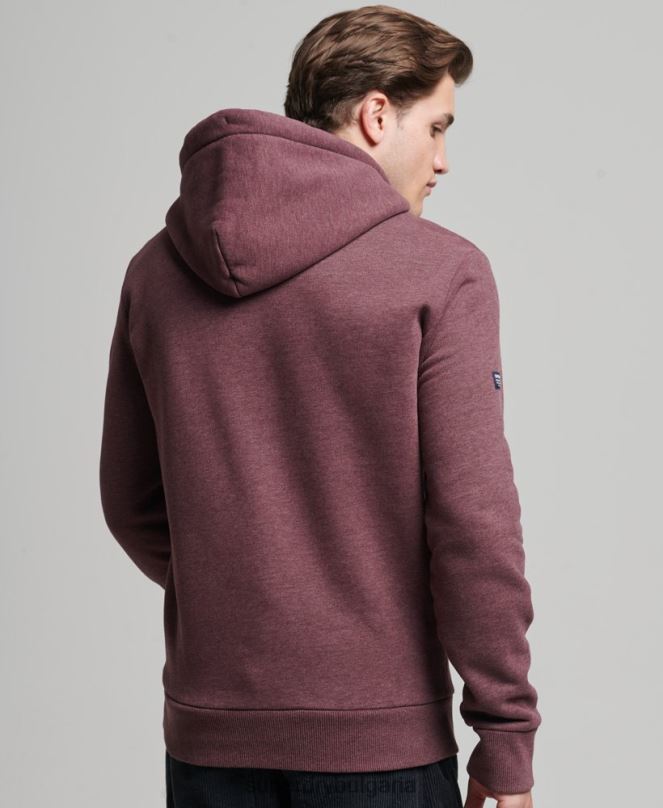 Superdry облекло N00H5072 червен мъже мергелна качулка с лого на корпорацията
