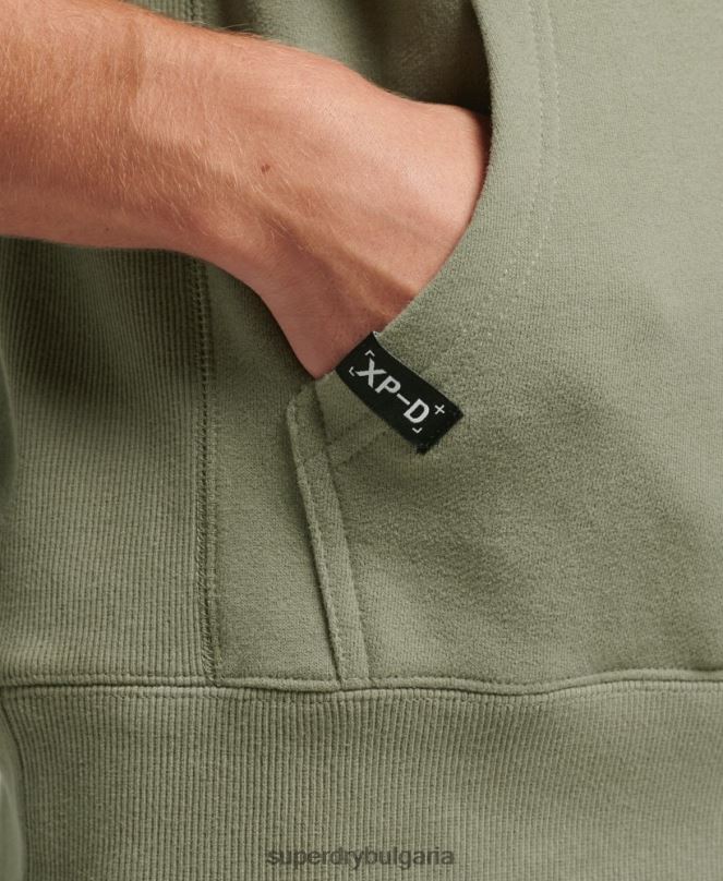 Superdry облекло N00H5098 каки мъже xp-d графичен свободен суичър с качулка