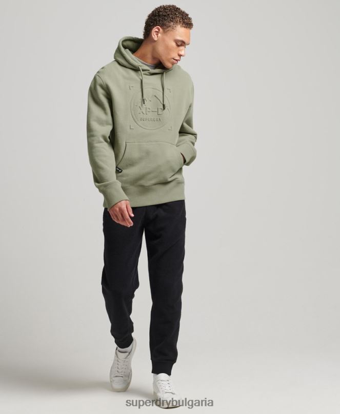 Superdry облекло N00H5098 каки мъже xp-d графичен свободен суичър с качулка