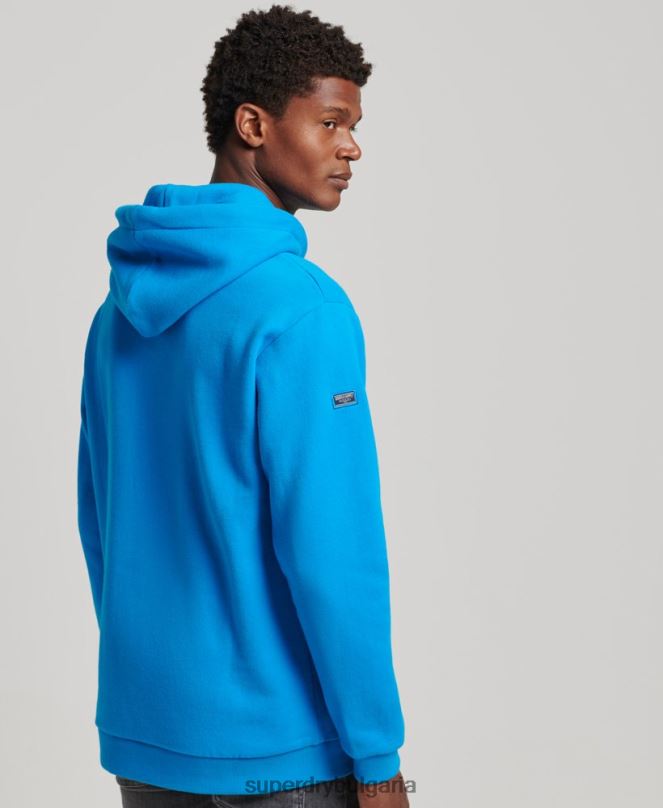 Superdry облекло N00H5100 син мъже суичър с лого с бродирана тонална основа