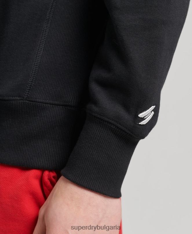 Superdry облекло N00H5134 черен мъже суитшърт varsity arch crew