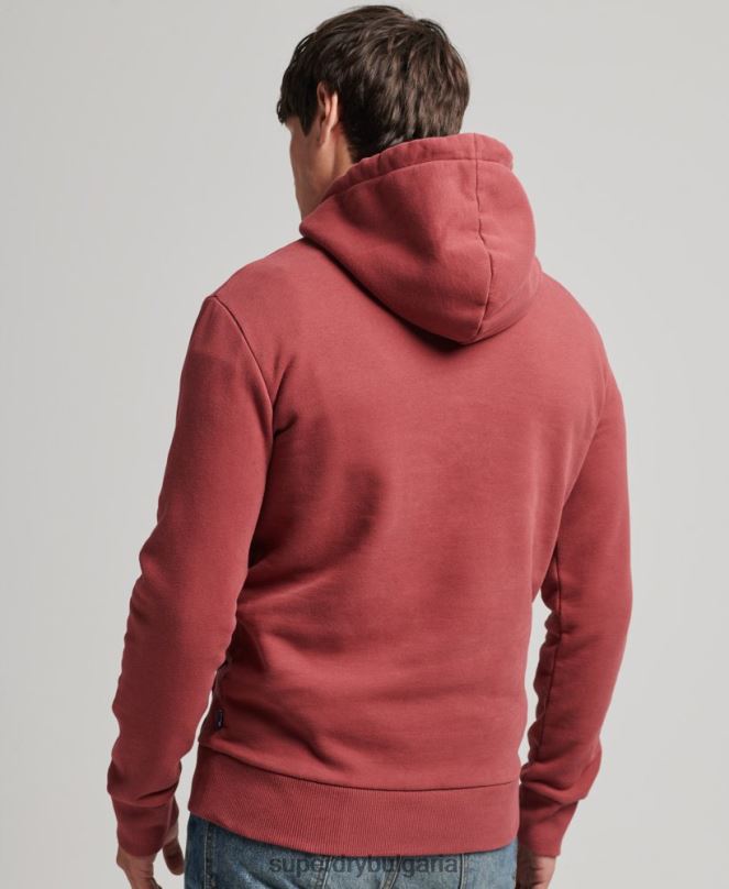 Superdry облекло N00H5137 червен мъже качулка със знак писател