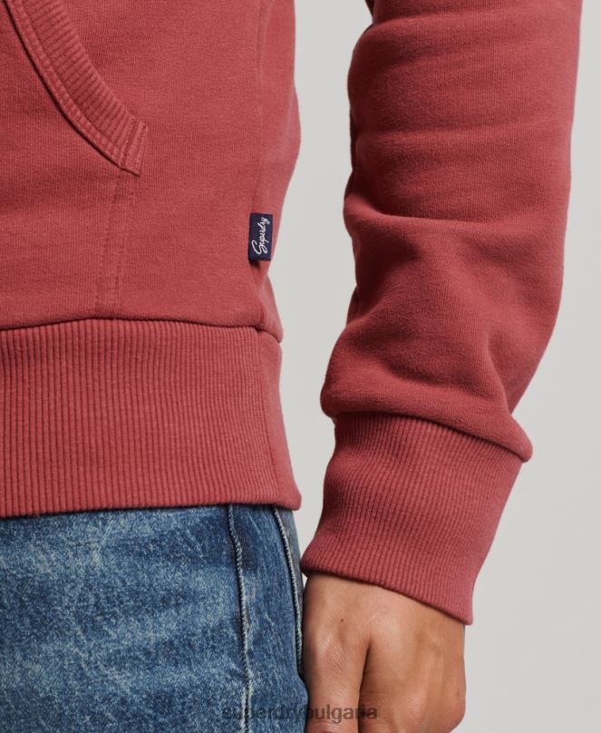 Superdry облекло N00H5137 червен мъже качулка със знак писател