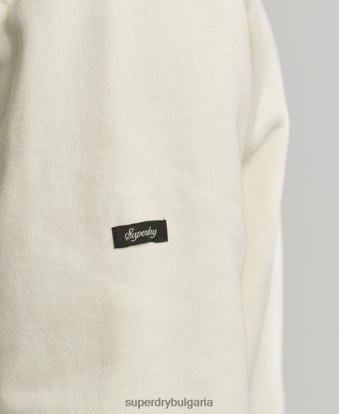 Superdry облекло N00H5139 бяло мъже vintage into the woods crew суичър