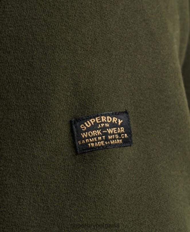 Superdry облекло N00H5149 зелено мъже винтидж класически суичър crew