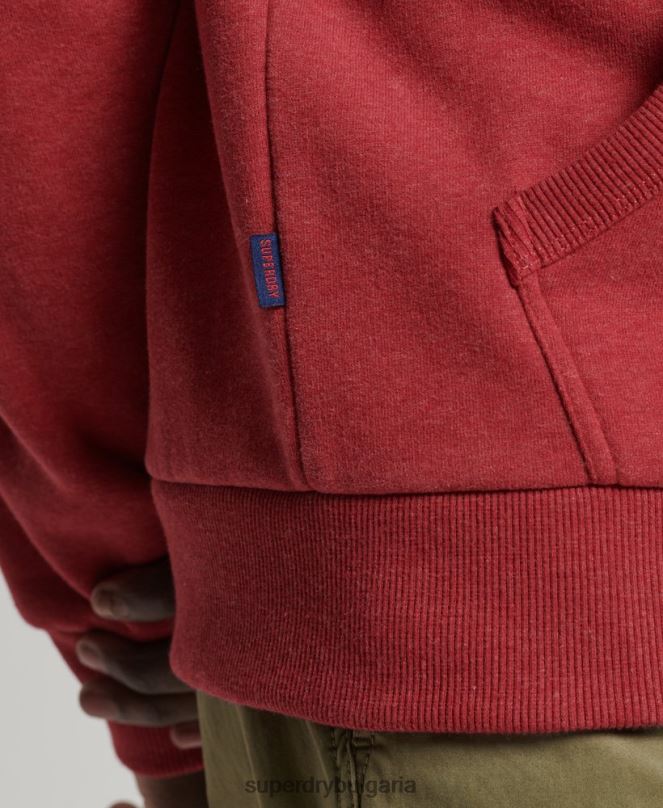 Superdry облекло N00H5156 червен мъже класическа качулка с ретро лого