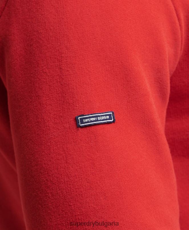Superdry облекло N00H5162 червен мъже ретро лого наследство качулка