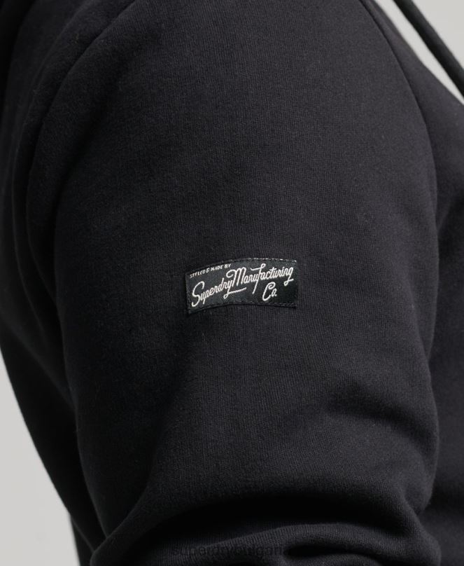 Superdry облекло N00H5169 черен мъже ретро работна качулка с лого на корпорацията