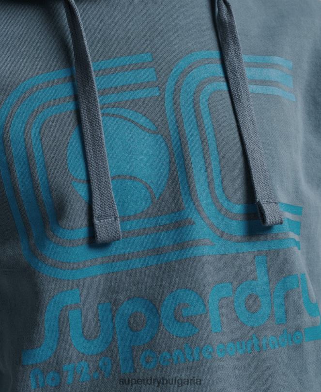 Superdry облекло N00H5225 военноморски флот мъже спортна клубна качулка