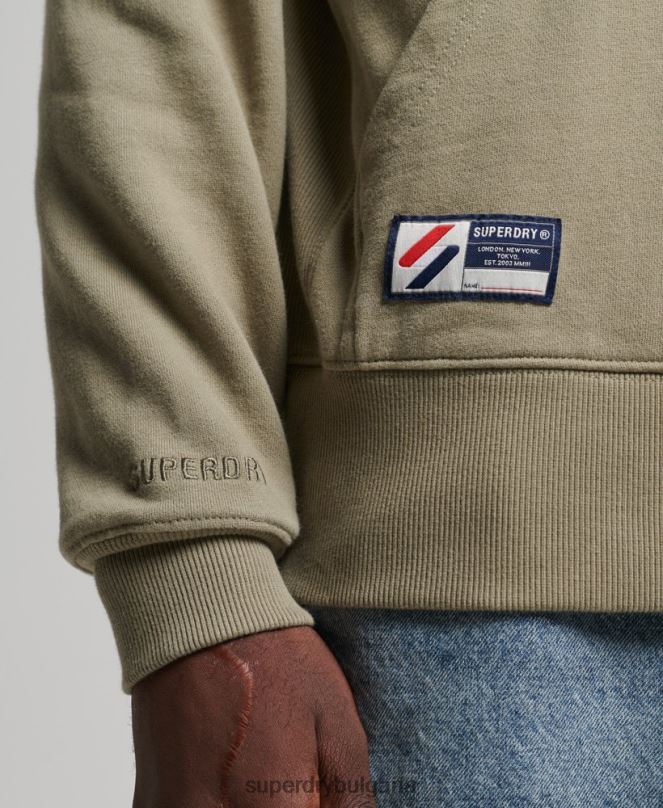 Superdry облекло N00H5228 каки мъже суичър с качулка