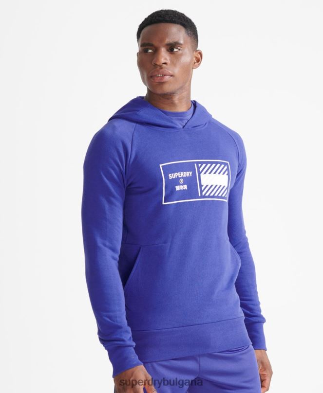 Superdry облекло N00H5230 син мъже суичър с влакче