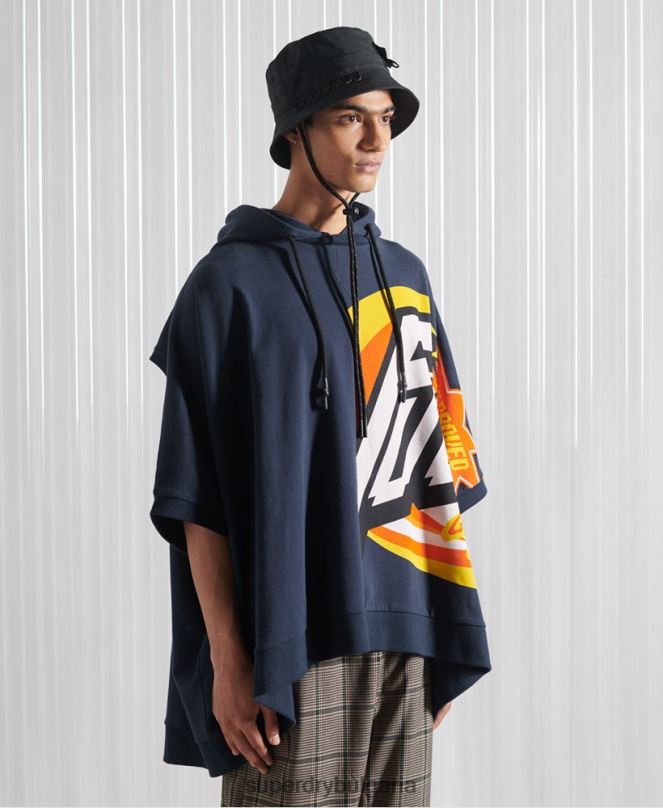Superdry облекло N00H5233 военноморски флот мъже ограничено издание sdx rex fit hoodie