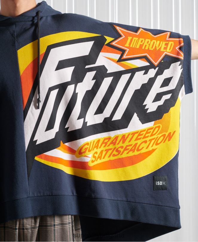 Superdry облекло N00H5233 военноморски флот мъже ограничено издание sdx rex fit hoodie