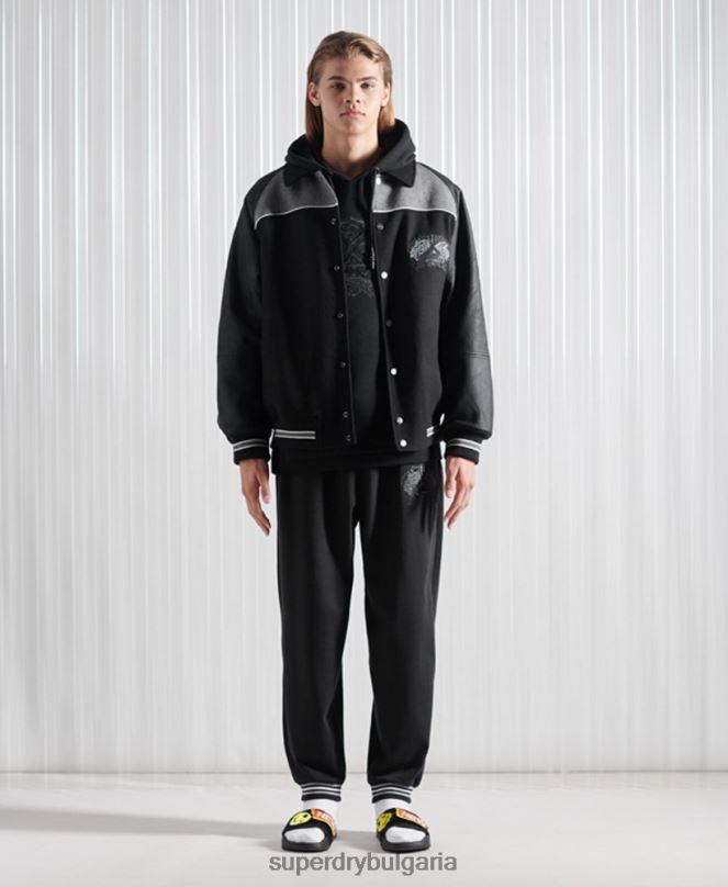 Superdry облекло N00H5237 черен мъже ограничено издание sdx nyc hoodie