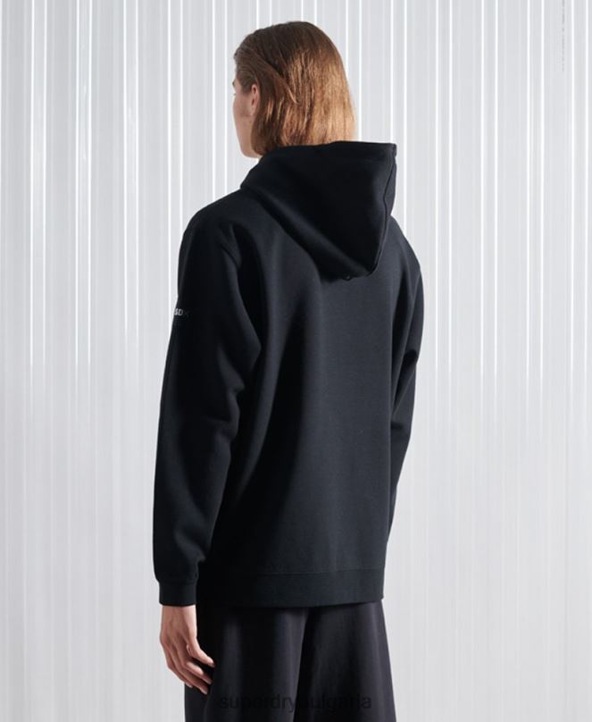 Superdry облекло N00H5237 черен мъже ограничено издание sdx nyc hoodie