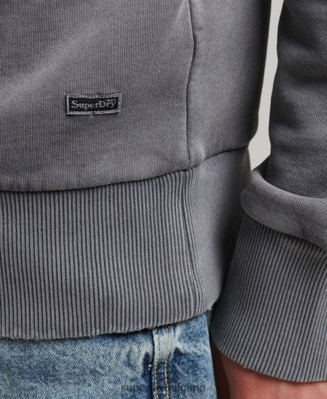 Superdry облекло N00H526 тъмно сив мъже винтидж инди марка качулка