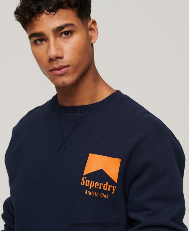 Superdry облекло N00H530 военноморски флот мъже код атлетичен клубен суитшърт