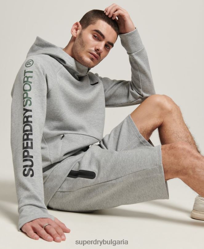 Superdry облекло N00H536 сиво мъже суичър gymtech