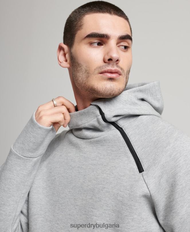 Superdry облекло N00H536 сиво мъже суичър gymtech