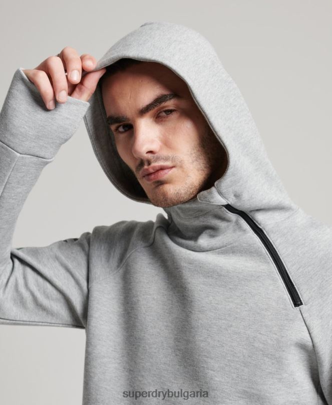 Superdry облекло N00H536 сиво мъже суичър gymtech