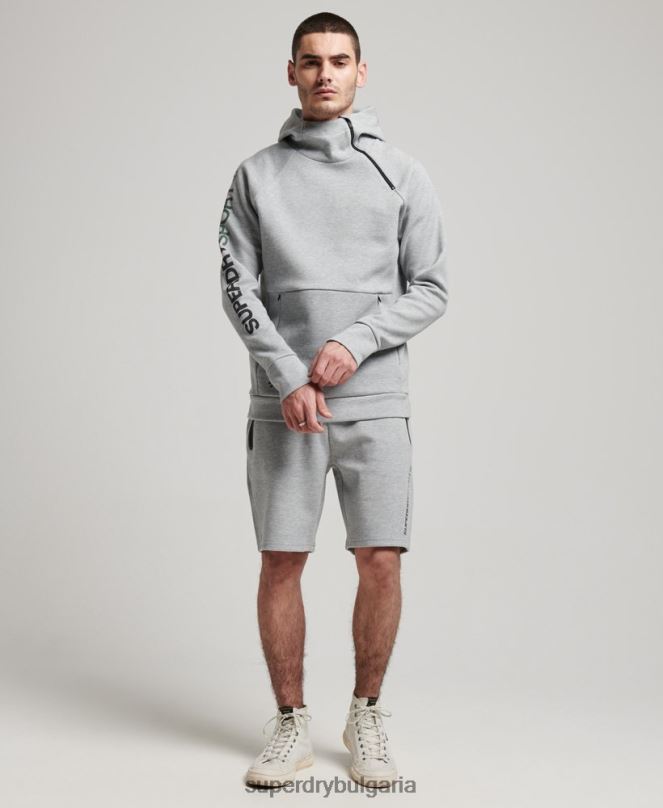 Superdry облекло N00H536 сиво мъже суичър gymtech