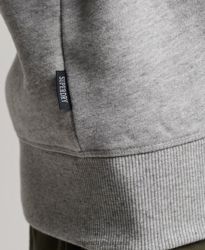 Superdry облекло N00H555 сиво мъже суитшърт на бейзболния екип