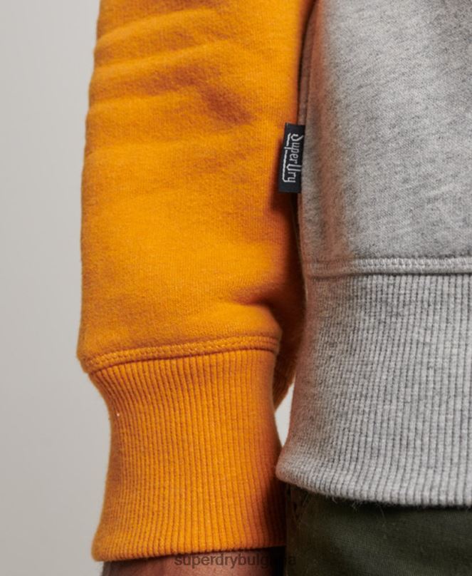 Superdry облекло N00H564 сиво мъже суитшърт на бейзболния екип