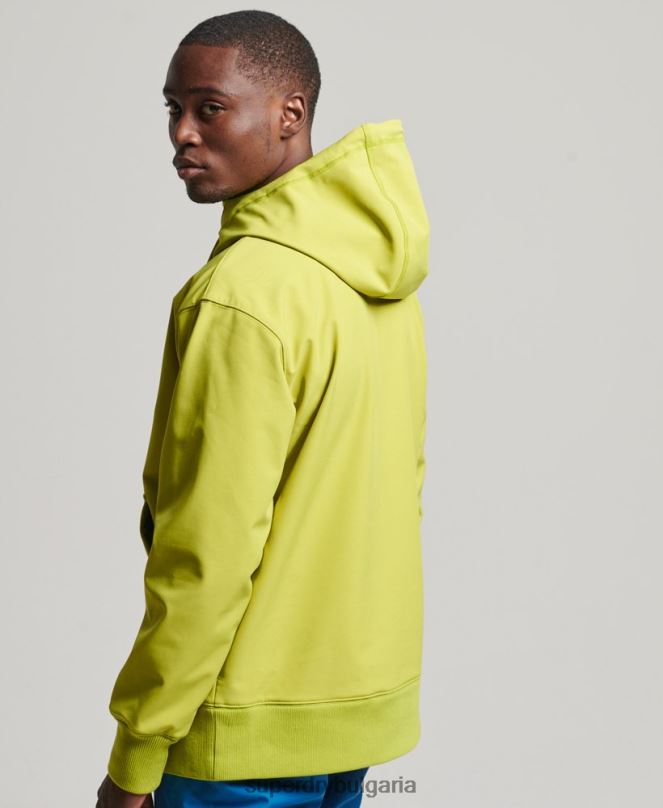 Superdry облекло N00H571 жълто мъже качулка снежна технология