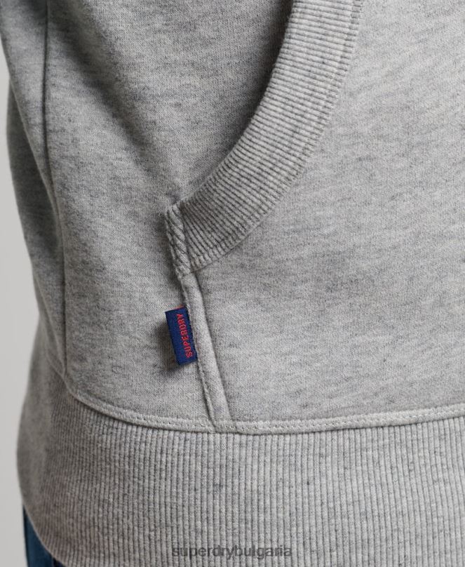 Superdry облекло N00H576 зелено мъже бейзболна качулка с ретро лого