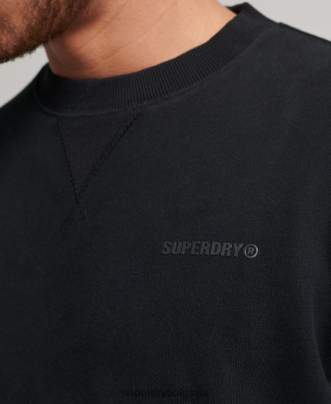 Superdry облекло N00H593 черен мъже суитшърт на екипажа с кодове