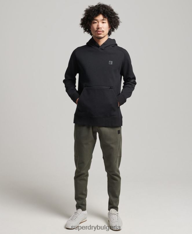 Superdry облекло N00H597 черен мъже технологична качулка