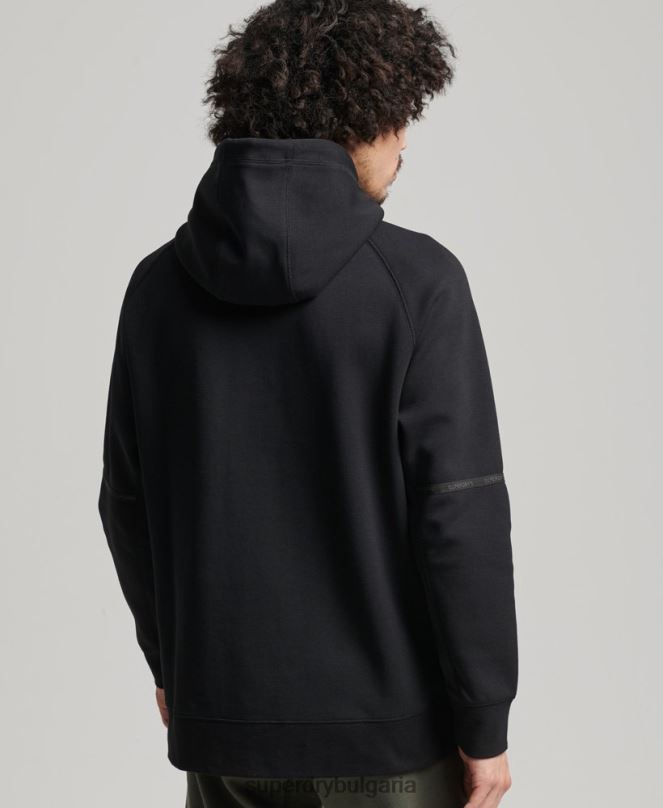 Superdry облекло N00H597 черен мъже технологична качулка