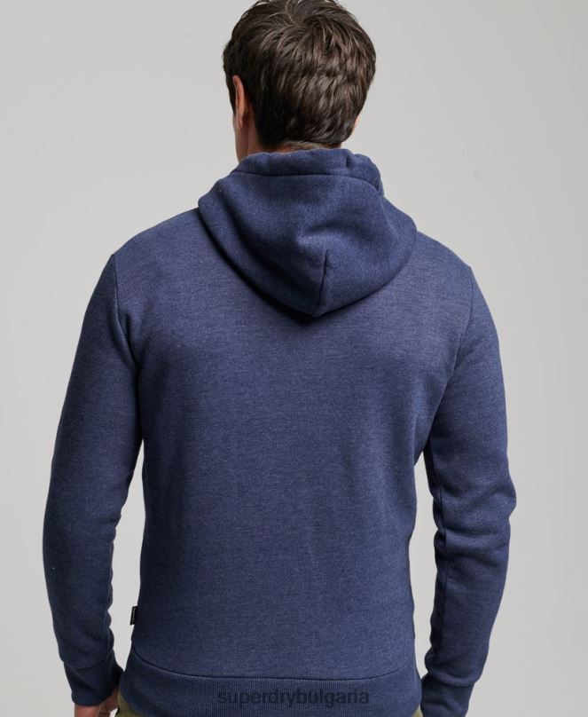 Superdry облекло N00H599 военноморски флот мъже ретро купър класическа качулка