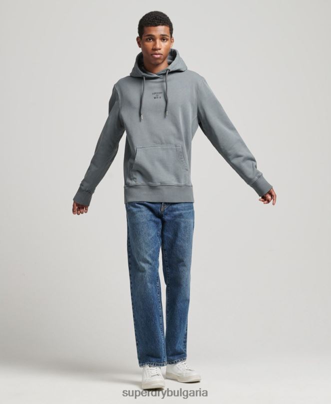 Superdry облекло N00H6007 черен мъже код дреха боядисване свободна качулка