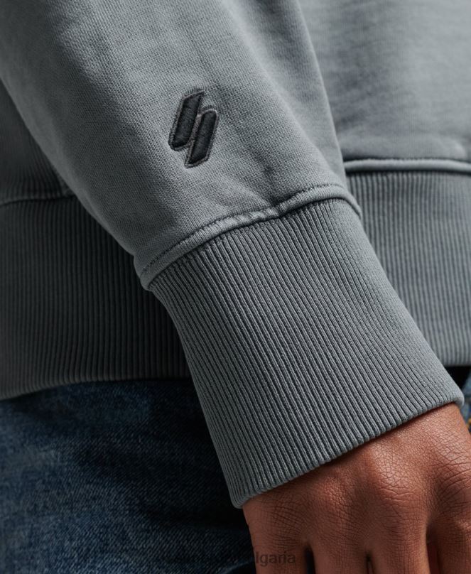 Superdry облекло N00H6007 черен мъже код дреха боядисване свободна качулка
